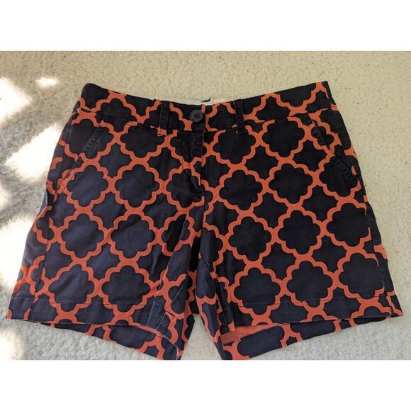 Crown & Ivy Womens Orange &‎ Black Shorts Size 4 - Picture 2 of 9